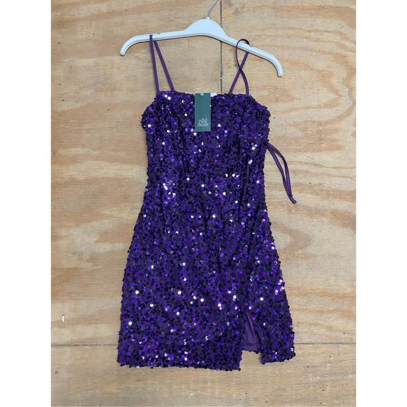 Wild Fable Target NWT Purple Sequin Slip Dress Women's Size Small - Picture 3 of 9